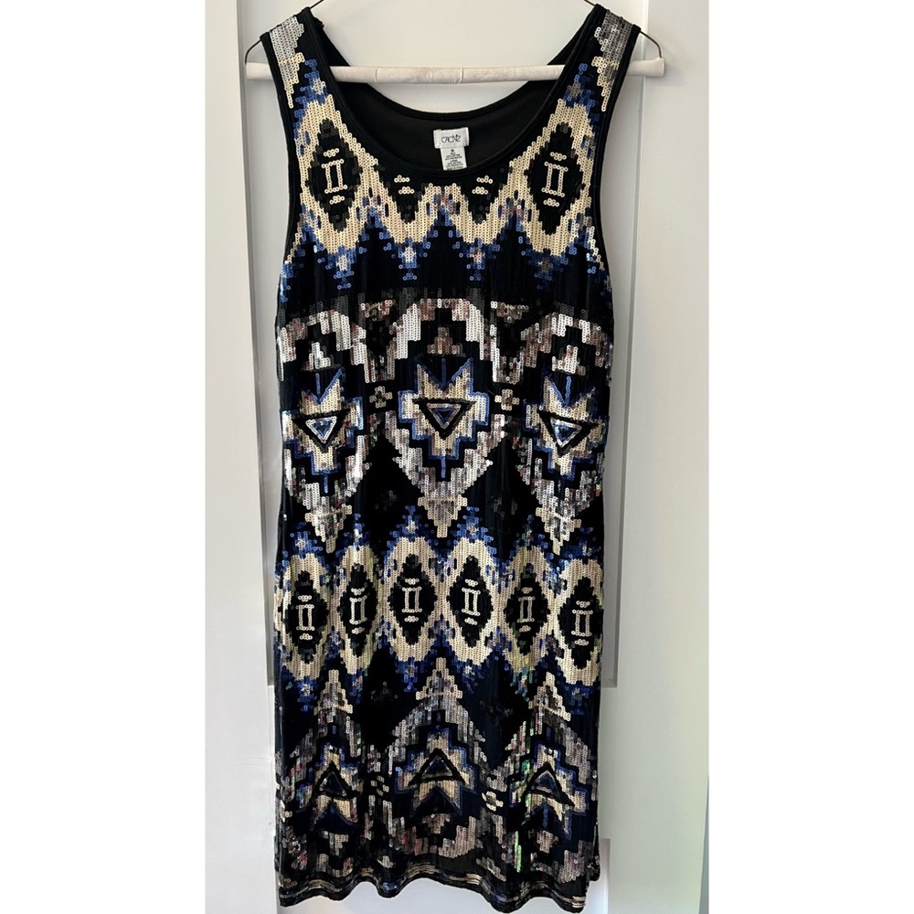 Fitted sequin dress